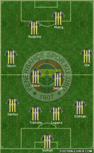 Fenerbahçe SK Formation 2010