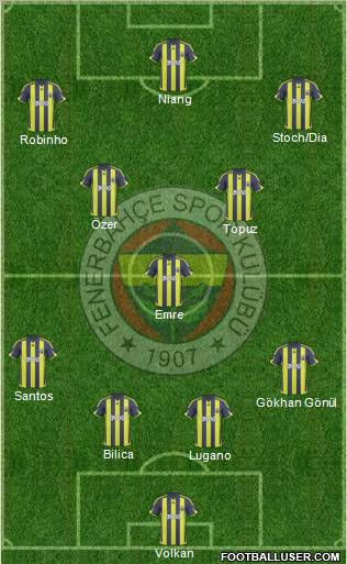 Fenerbahçe SK Formation 2010