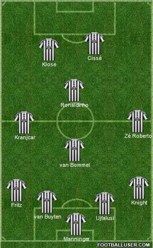 Newcastle United Formation 2010