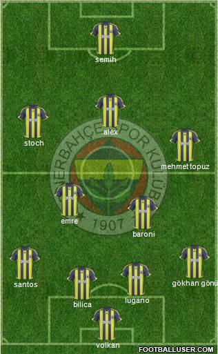 Fenerbahçe SK Formation 2010