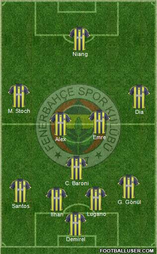 Fenerbahçe SK Formation 2010