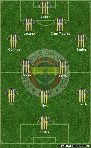 Fenerbahçe SK Formation 2010