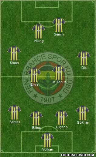 Fenerbahçe SK Formation 2010