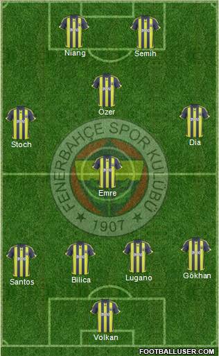 Fenerbahçe SK Formation 2010