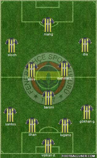 Fenerbahçe SK Formation 2010