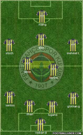 Fenerbahçe SK Formation 2010