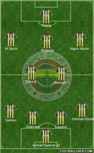 Fenerbahçe SK Formation 2010