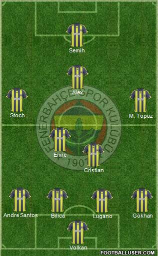 Fenerbahçe SK Formation 2010