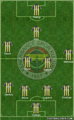 Fenerbahçe SK Formation 2010