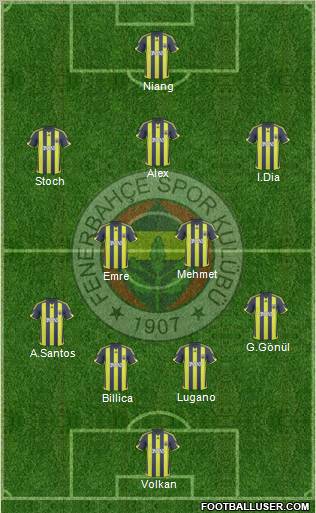 Fenerbahçe SK Formation 2010