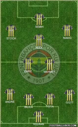 Fenerbahçe SK Formation 2010