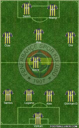 Fenerbahçe SK Formation 2010