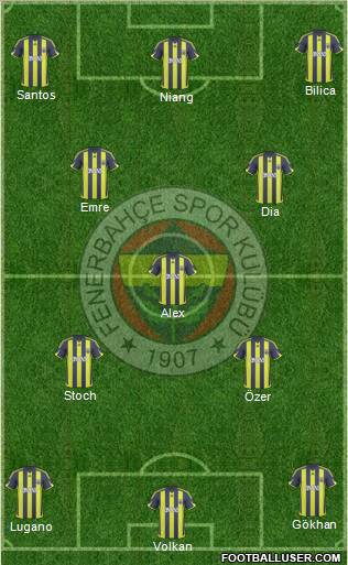 Fenerbahçe SK Formation 2010