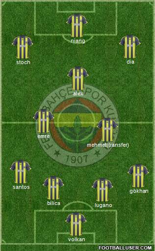 Fenerbahçe SK Formation 2010