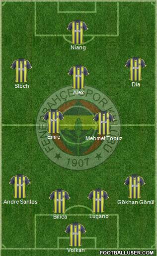 Fenerbahçe SK Formation 2010