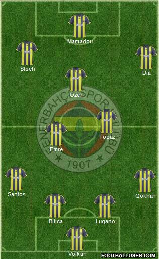 Fenerbahçe SK Formation 2010