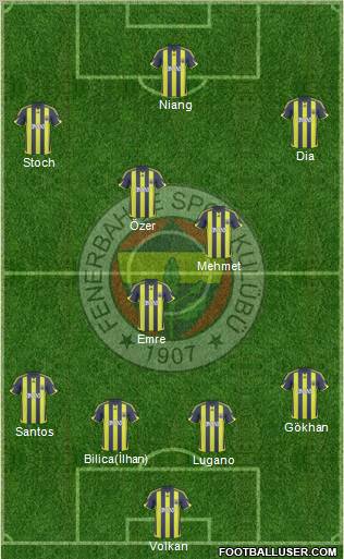 Fenerbahçe SK Formation 2010