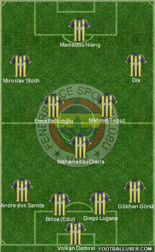 Fenerbahçe SK Formation 2010