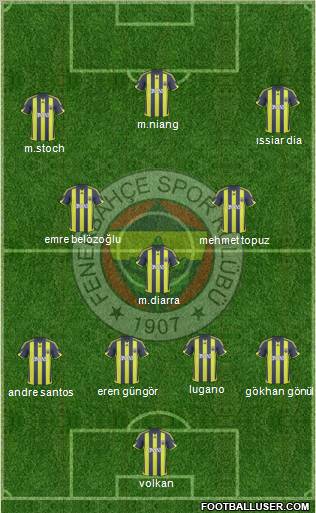 Fenerbahçe SK Formation 2010