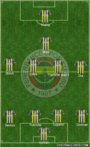 Fenerbahçe SK Formation 2010