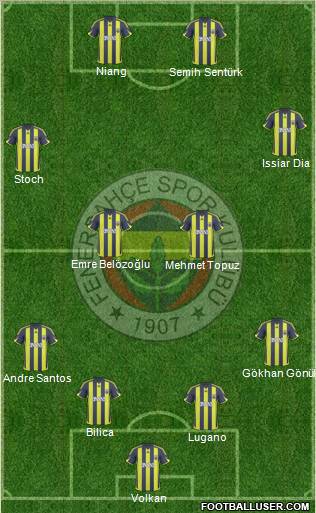 Fenerbahçe SK Formation 2010