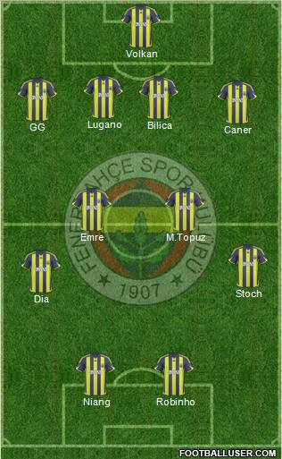 Fenerbahçe SK Formation 2010