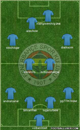 Fenerbahçe SK Formation 2010