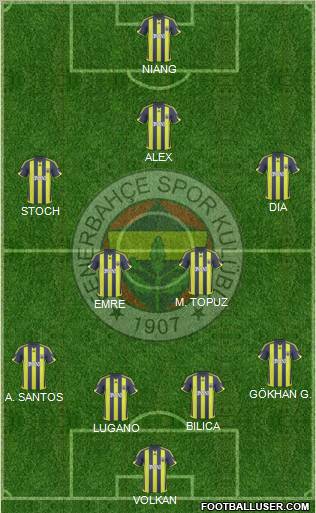 Fenerbahçe SK Formation 2010