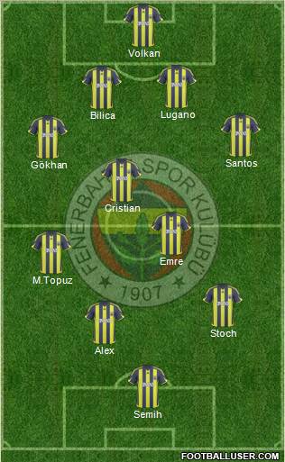 Fenerbahçe SK Formation 2010