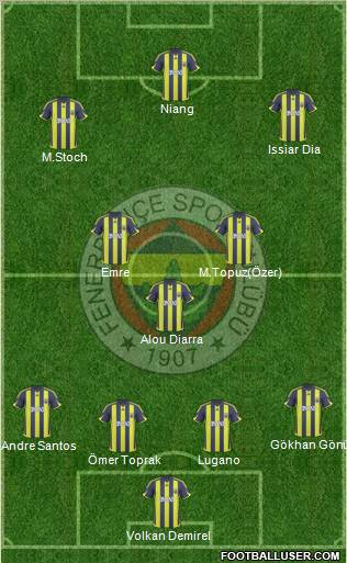 Fenerbahçe SK Formation 2010