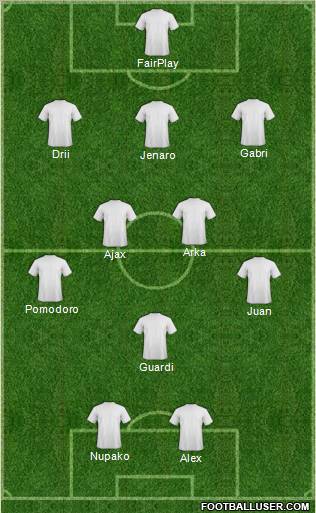 Dream Team 3-5-2 football formation