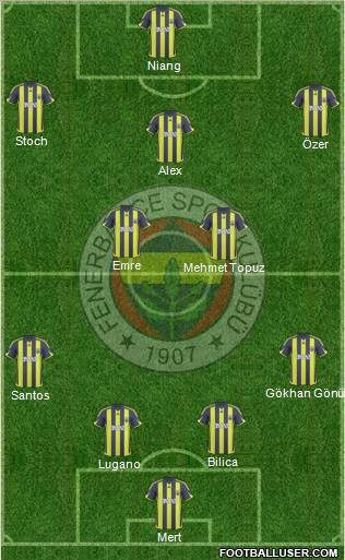 Fenerbahçe SK Formation 2010