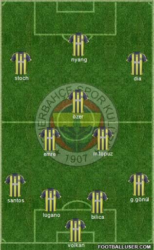 Fenerbahçe SK Formation 2010