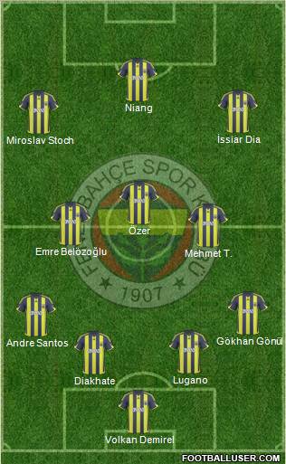 Fenerbahçe SK Formation 2010