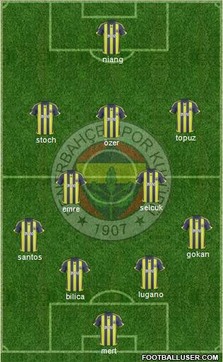 Fenerbahçe SK Formation 2010