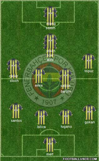 Fenerbahçe SK Formation 2010