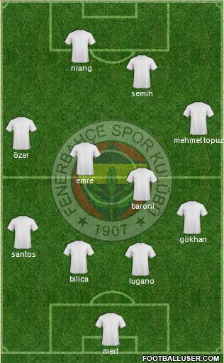 Fenerbahçe SK Formation 2010