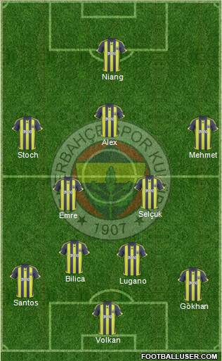 Fenerbahçe SK Formation 2010