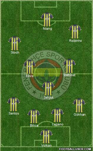 Fenerbahçe SK Formation 2010