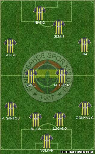 Fenerbahçe SK Formation 2010