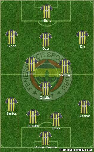 Fenerbahçe SK Formation 2010