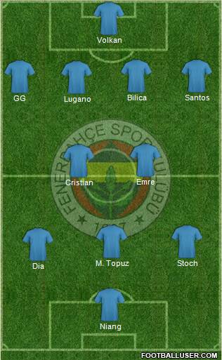 Fenerbahçe SK Formation 2010