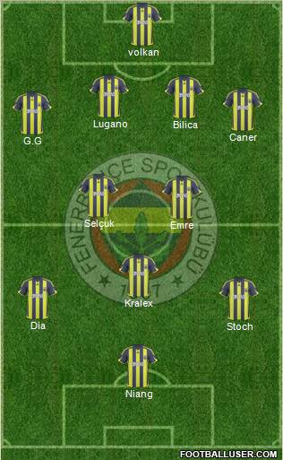 Fenerbahçe SK Formation 2010