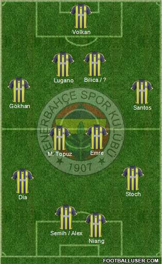 Fenerbahçe SK Formation 2010