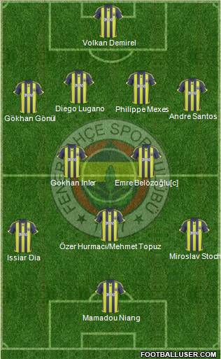 Fenerbahçe SK Formation 2010