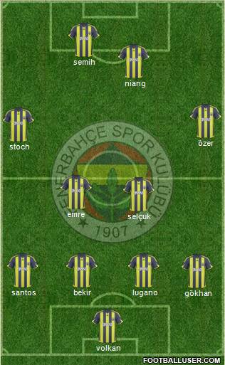 Fenerbahçe SK Formation 2010