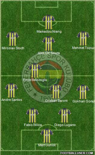 Fenerbahçe SK Formation 2010