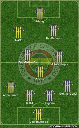 Fenerbahçe SK Formation 2010