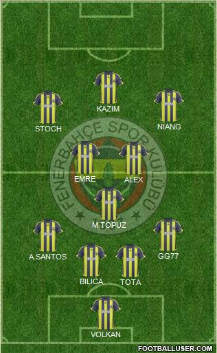 Fenerbahçe SK Formation 2010