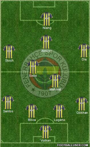 Fenerbahçe SK Formation 2010